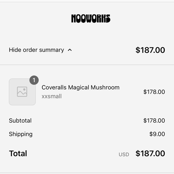 Nooworks Magical Mushrooms Coveralls Size XXS - Picture 8 of 8